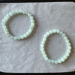 Elegant Burmese Jadeite Beaded Bracelets